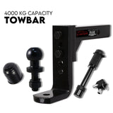 Adjustable Height Tow Hitch Ball Towbar Drop Mount Tongue Trailer Tow Bar 4000KG