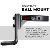 Adjustable Height Tow Hitch Ball Towbar Drop Mount Tongue Trailer Tow Bar 4000KG
