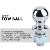 Adjustable Drop Towbar Tow Bar Ball Mount Tongue 2" Hitch Trailer 4000kg