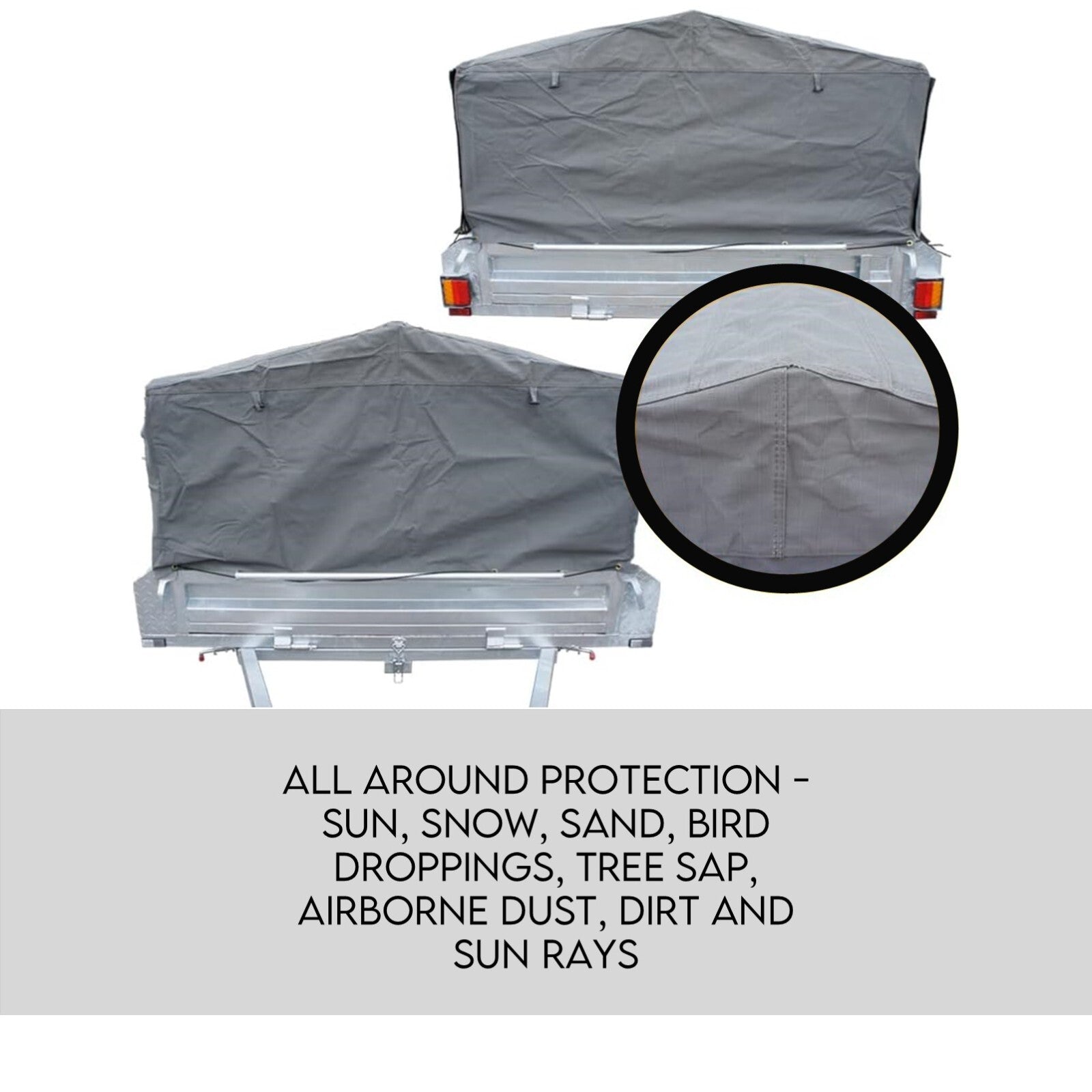 Caravan Accessories: 900mm Trailer Cage Canvas Tarp Cover for 6x4 High Quality Cage Universal 3 foot