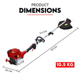 Lawn Rollers: 4 STROKE Whipper Snipper Straight Shaft Line Trimmer 31CC Pole Brush Cutter