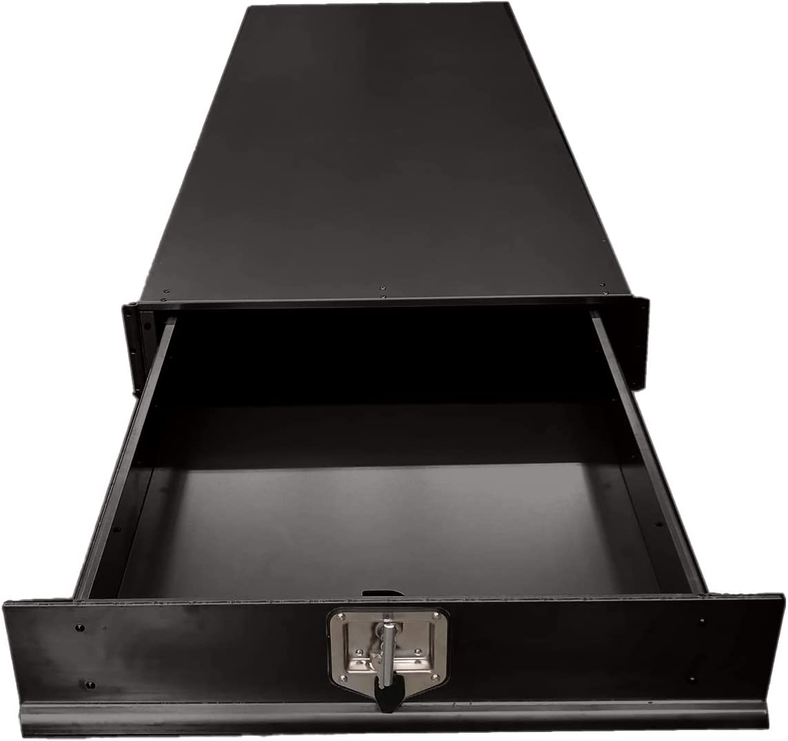 Tool Boxes: Under Tray Body Tool Box Trundle Drawer 1500 Long UTE Truck ToolBox Black