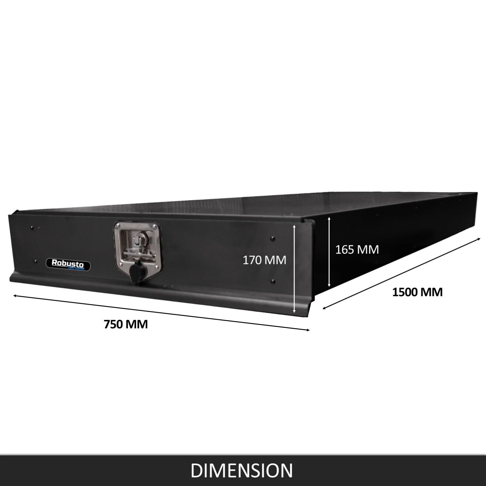 Tool Boxes: Under Tray Body Tool Box Trundle Drawer 1500 Long UTE Truck ToolBox Black