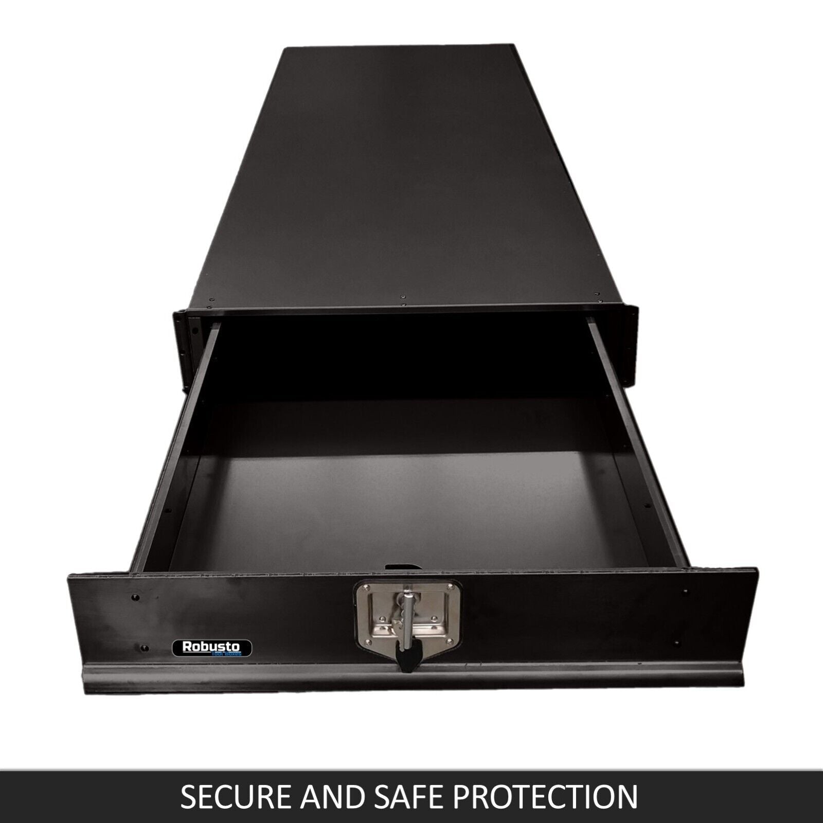 Tool Boxes: Under Tray Body Tool Box Trundle Drawer 1500 Long UTE Truck ToolBox Black