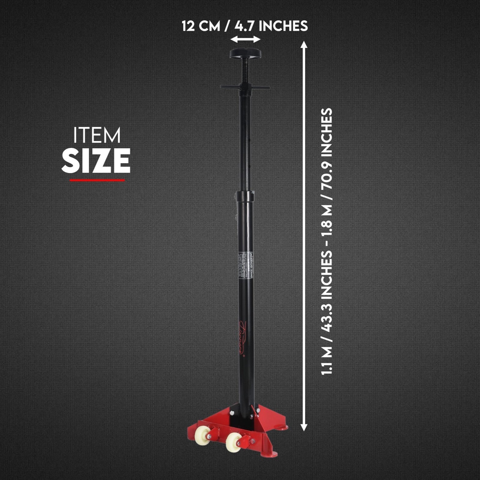 Under Hoist Stand 1650lbs 3/4Ton Movable Pole Jack Heavy Duty Support Car Lift