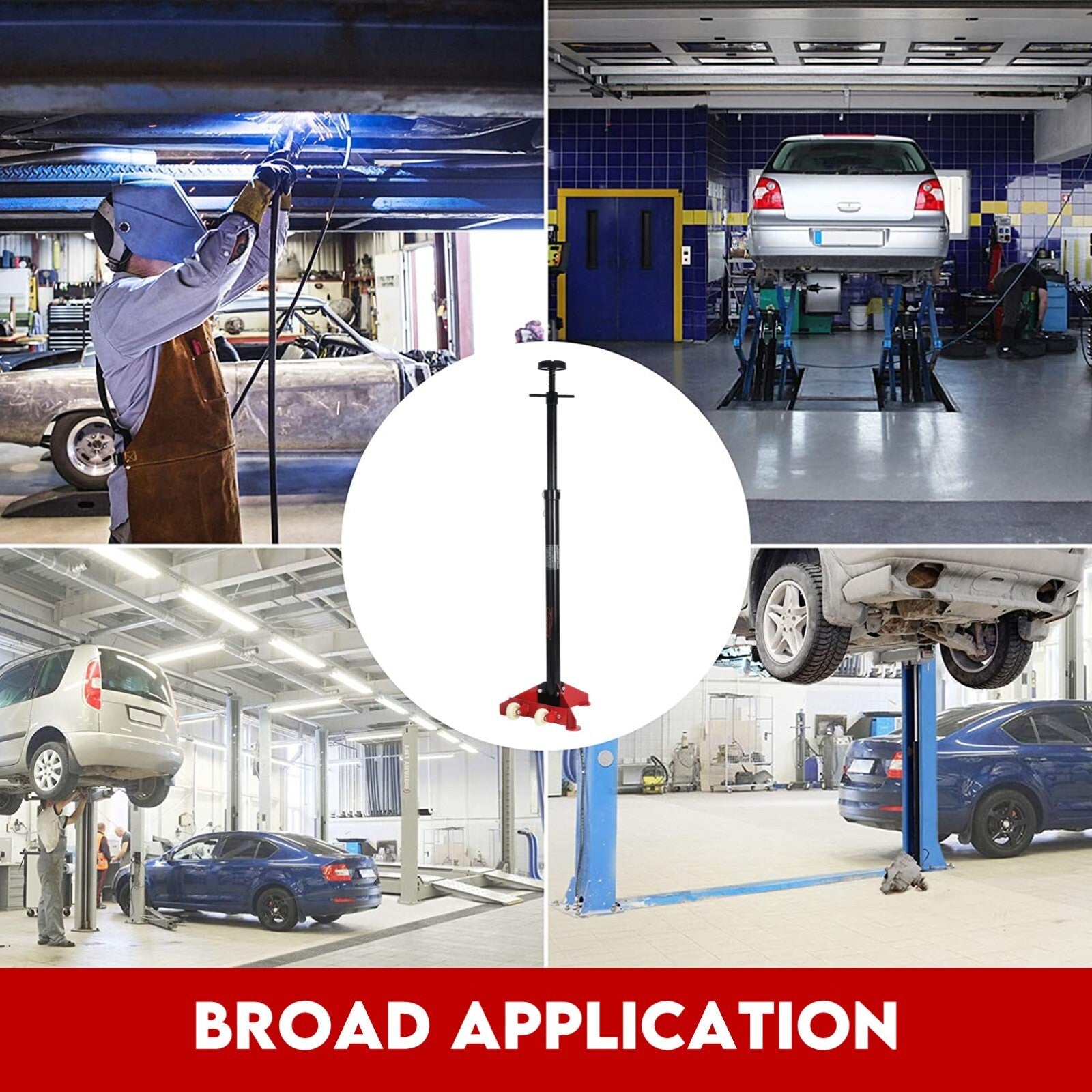 Under Hoist Stand 1650lbs 3/4Ton Movable Pole Jack Heavy Duty Support Car Lift
