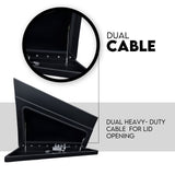 600mm Pair of Under Tray Tool Box Aluminium Undertray Underbody Toolbox Black