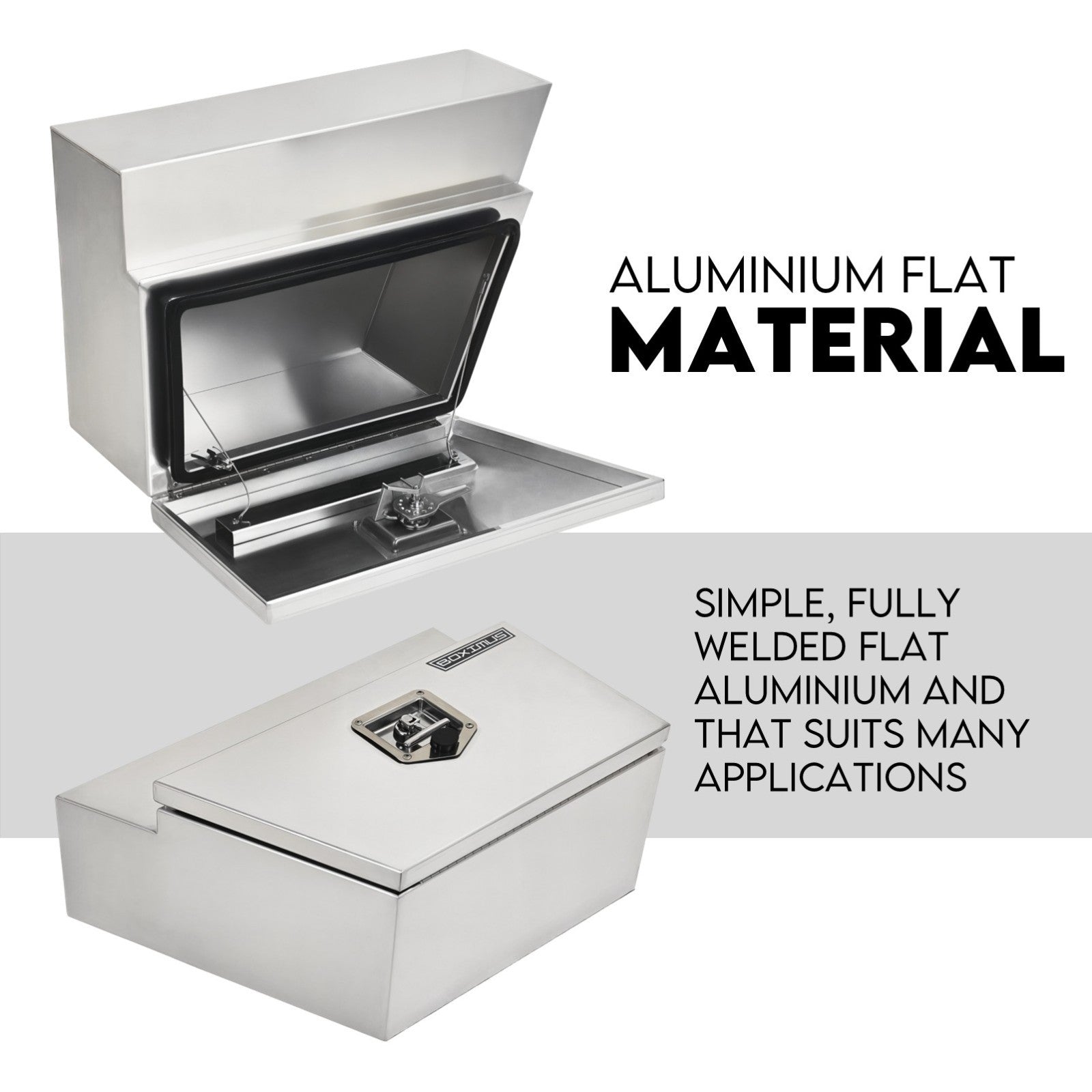 600mm Pair of Under Tray Undertray Tool Box Aluminium Alloy Underbody Toolbox