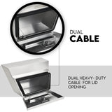 600mm Pair of Under Tray Undertray Tool Box Aluminium Alloy Underbody Toolbox