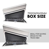 750mm Pair of Undertray Toolbox Aluminium Under Tray Underbody Tool Box Flat UTE