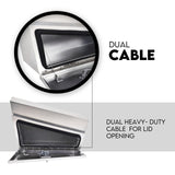 750mm Pair of Undertray Toolbox Aluminium Under Tray Underbody Tool Box Flat UTE