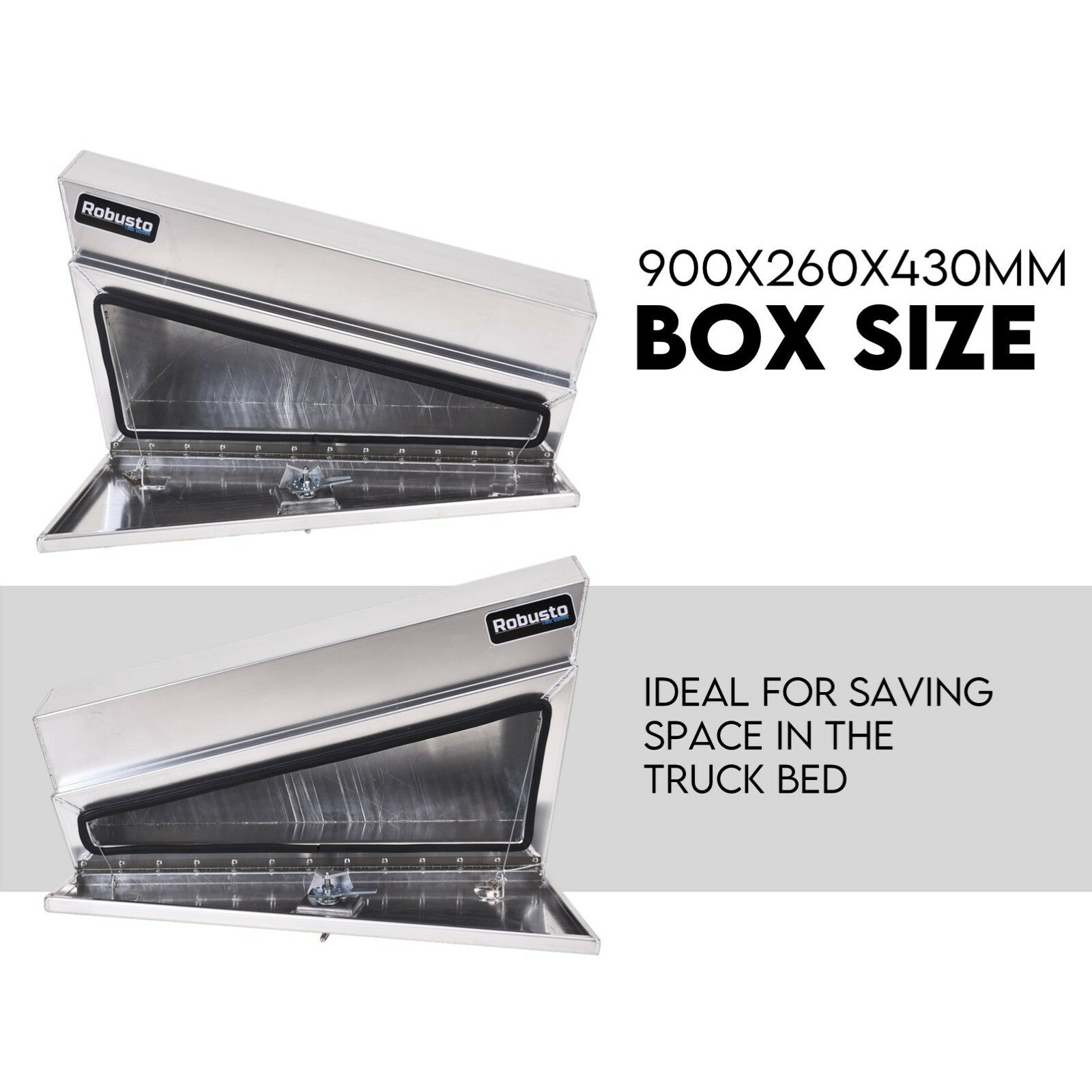 900mm Under Tray Tool Box Pair Aluminium Toolboxes Set Truck Undertray Underbody