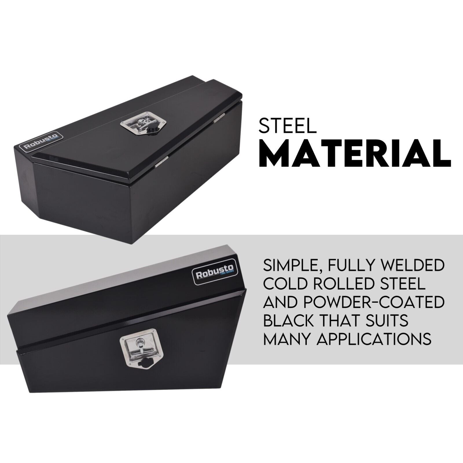 Automotive Repair & Speciality Tools: Under Tray Tool Box Underbody Pair Set 750mm Black Steel