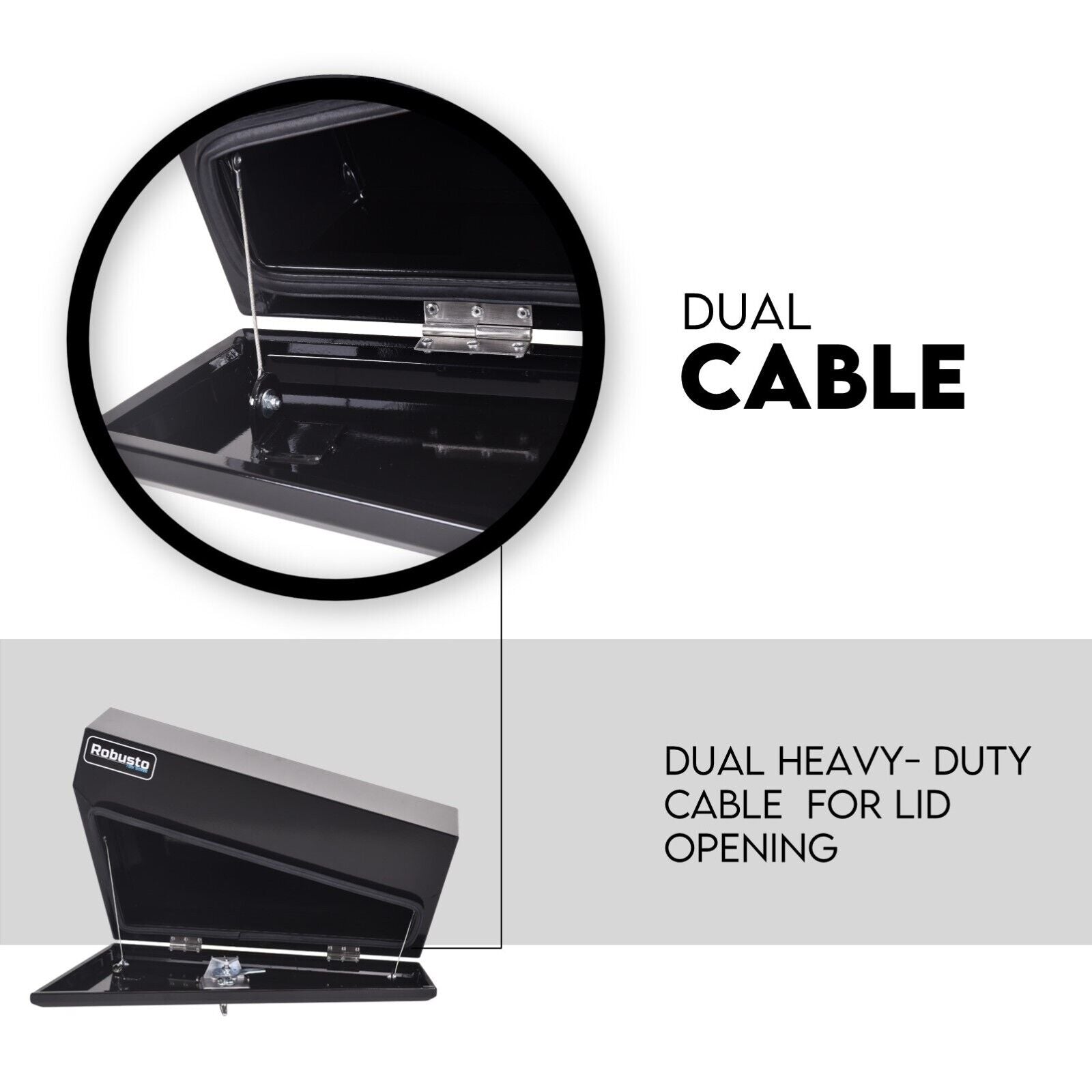 Automotive Repair & Speciality Tools: Under Tray Tool Box Underbody Pair Set 750mm Black Steel