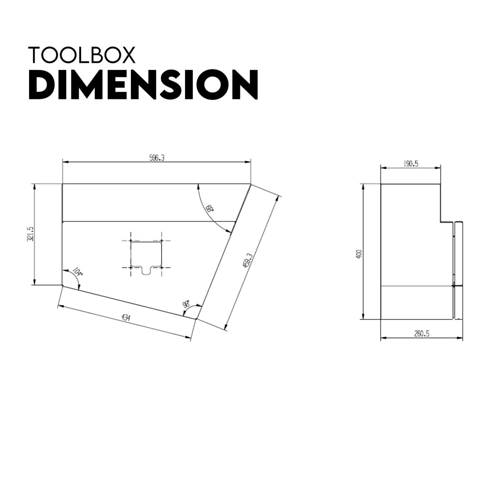 Automotive Repair & Speciality Tools: Under Tray Tool Box Underbody Pair Set 600mm Aluminium