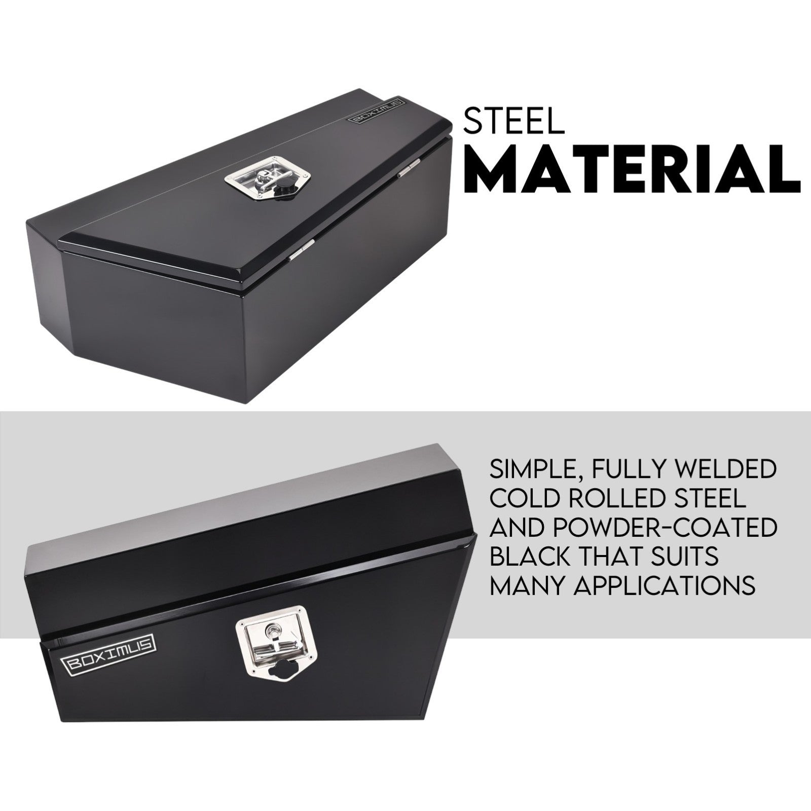 750mm Pair of Under Tray Undertray Tool Box Steel Underbody Toolbox