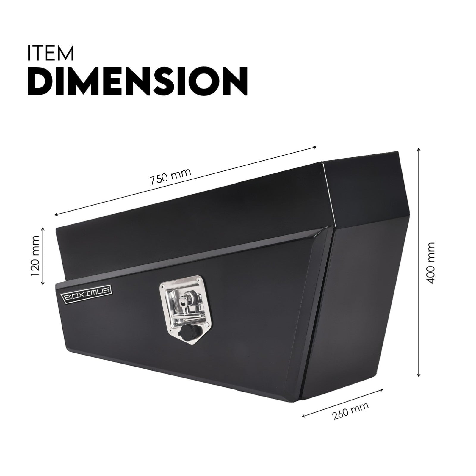 750mm Pair of Under Tray Undertray Tool Box Steel Underbody Toolbox