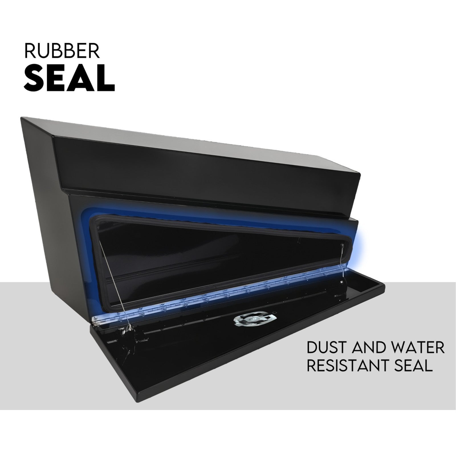 900mm Black Pair of Under Tray Undertray Tool Box Steel Underbody Toolbox Truck