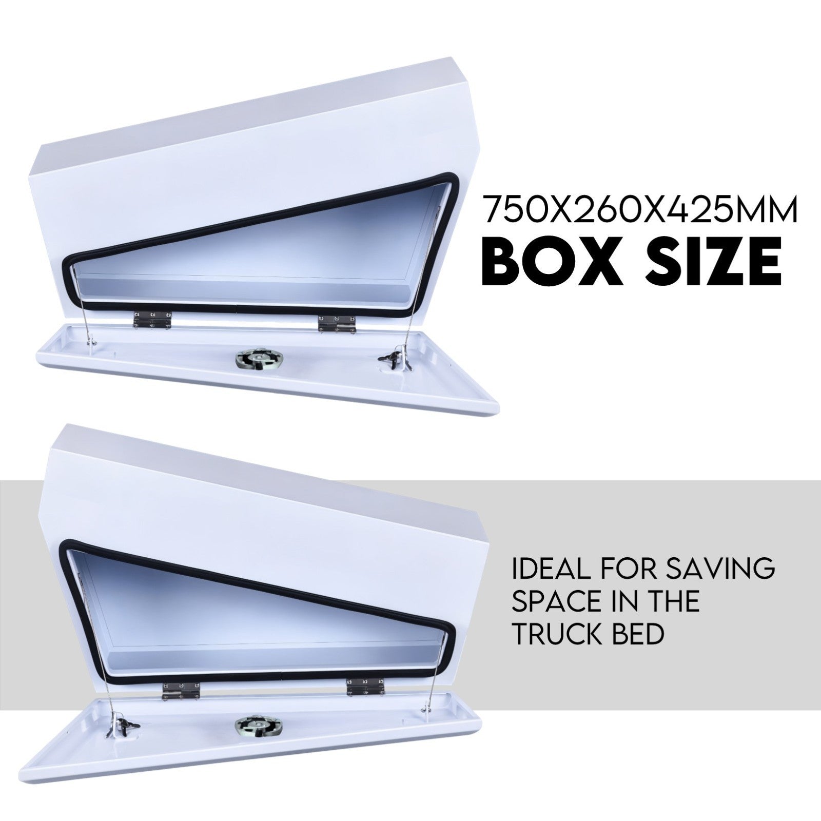 750mm Pair Set Under Tray Ute Tool Box Storage Truck Trailer Underbody Toolbox