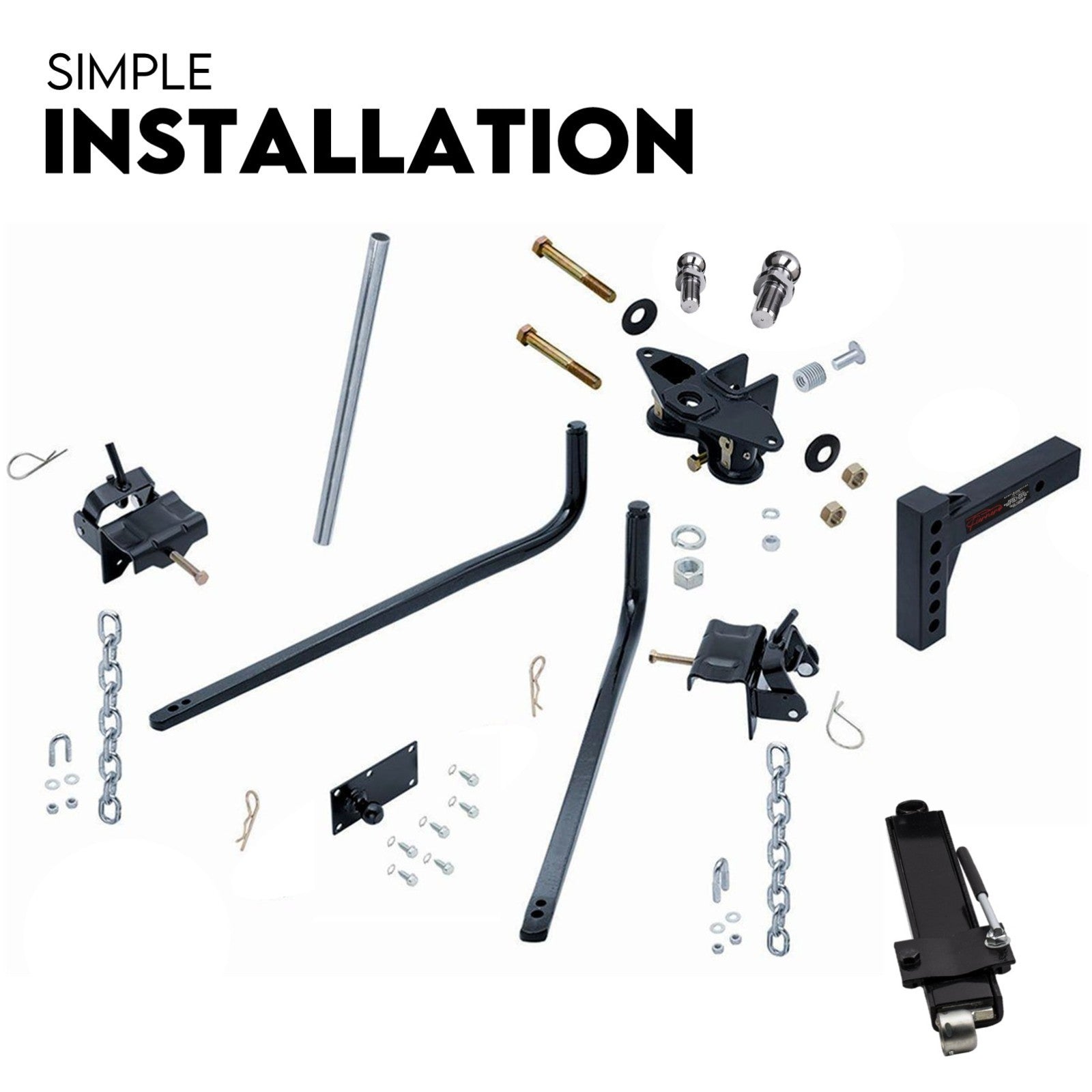 Automotive Repair & Speciality Tools: Weight Distribution Hitch System Load Leveller Caravan Anti Sway Bars 800Lb