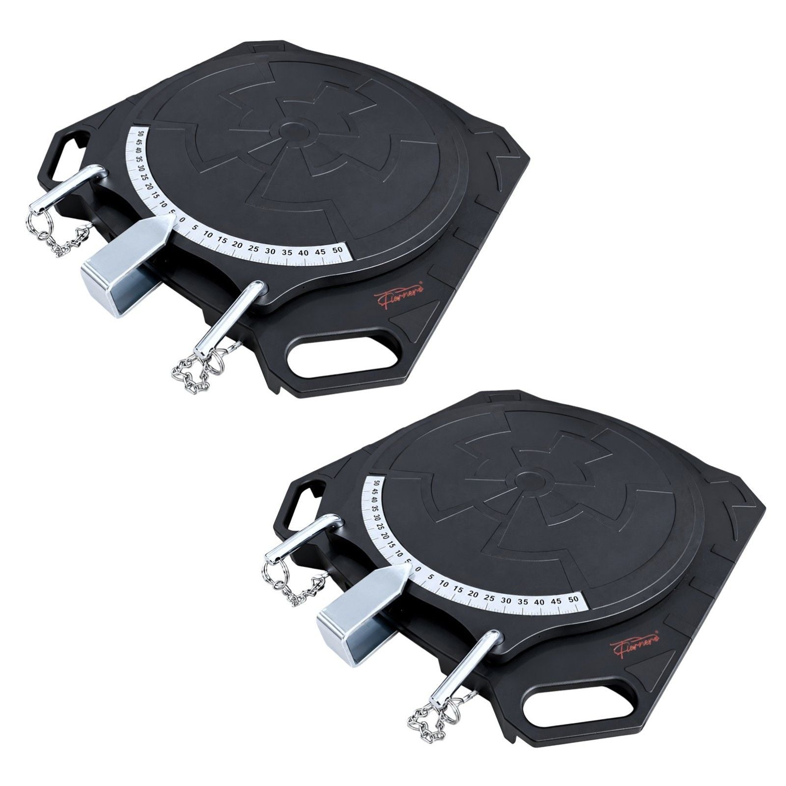2 pc Aluminum Wheel Alignment Turntable Pair 360Â° Rotating Turn Plate 2 Ton