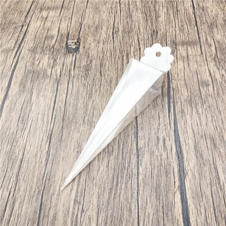 Wedding Favours: 10 Pack of Clear Pyramid Triangle Shaped Small Clear Gift Box - Bomboniere Jewelry Gift Party Favor Model Candy Chocolate Soap Box