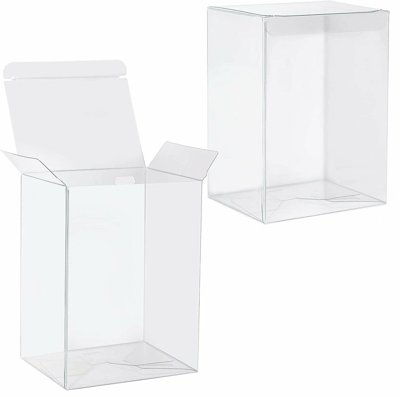 Wedding Favours: 10 Pack of Large Plastic 22x14.5cm Rectangle Cube Box - Exhibition Gift Product Showcase Clear Plastic Shop Display Storage Packaging Box