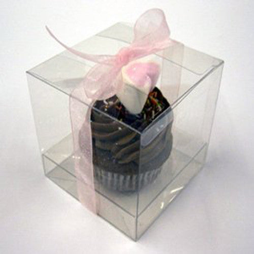 Cosmetic & Toiletry Bags: 10 Pack of 9cm Sqaured Cube Gift Box -  Product Showcase Clear Plastic Shop Display Storage Packaging Box