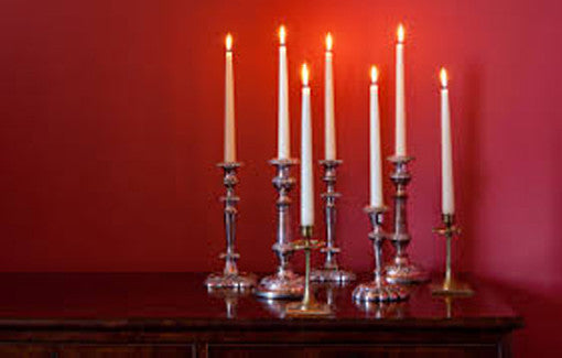 Candles: 10 pack white wax 20cm taper church house vigil candleabra candle 2CM WIDE