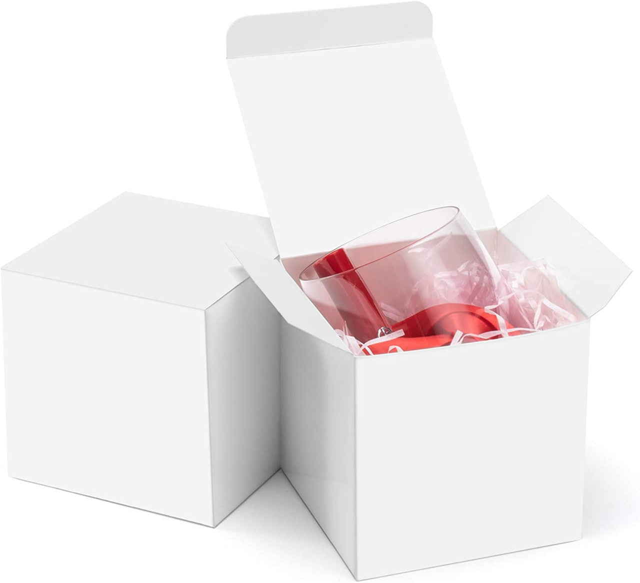 Wedding Favours: 10 Pack of White 5cm Square Cube Card Gift Box - Folding Packaging Small rectangle/square Boxes for Wedding Jewelry Gift Party Favor Model Candy Chocolate Soap Box