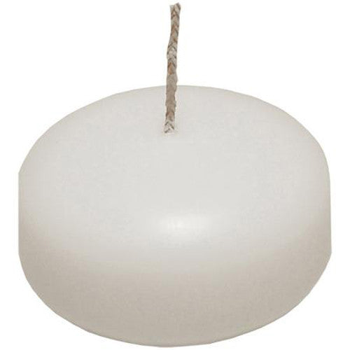 Candles: 10 Pack of 6 Hour White Floating Candles - 5.8cm diameter - wedding party decoration