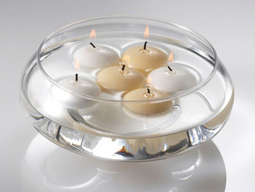Candles: 10 Pack of 6 Hour White Floating Candles - 5.8cm diameter - wedding party decoration