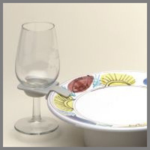 Audio Accessories: 10 Pack Of 75mm White Wine Glass Dinner Lunch Plate Clip Holder - Stand Up Buffet Party  - Promotion Merchandise Gift