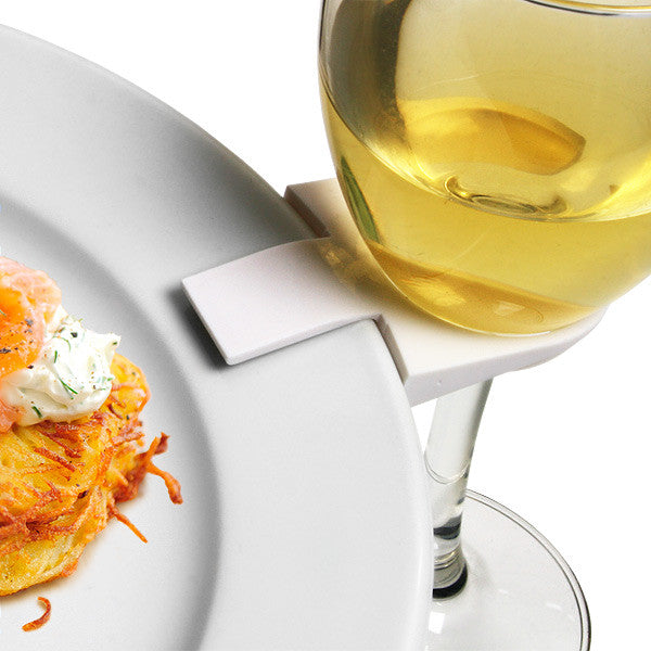 Audio Accessories: 10 Pack Of 75mm White Wine Glass Dinner Lunch Plate Clip Holder - Stand Up Buffet Party  - Promotion Merchandise Gift