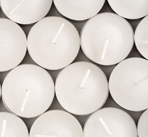 Candles: 20 Pack Tea Light Candles - White Smokeless Tealights Unscented - 9 Hour Burn Time