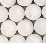 20 Pack Tea Light Candles - White Smokeless Tealights Unscented - 9 Hour Burn Time