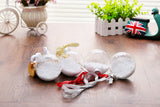 Christmas Decorations: 50 Wholesale Pack Glass Bauble 8cm Diameter Round Clear with Silver Cap - table or tree centrepice personal memory theme craft gift