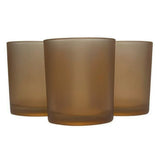 20 Pack Brown Frosted Glass Votive Tealight Candle Holders House Party Centerpiece Xmas Wedding Decor Glass Candlestick Party Decorations Bridal Valentines Event