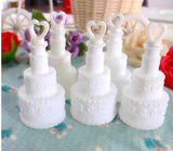 20 Pack Wedding Cake Blow Bubble Bottles White Plastic 6cm High Bomboniere Favour Guest Gift