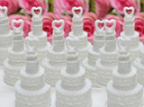 20 Pack Wedding Cake Blow Bubble Bottles White Plastic 6cm High Bomboniere Favour Guest Gift