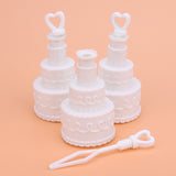 25 Pack Wedding Cake Blow Bubble Bottles White Plastic 6cm High Bomboniere Favour Guest Gift