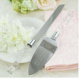 Wedding Favours: Cutting Cake Knife and Silver Blade Cake Server Set Wedding Anniversary Engagement Birthday Party Gift Boxed