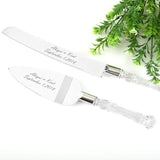 Wedding Favours: Cutting Cake Knife and Silver Blade Cake Server Set Wedding Anniversary Engagement Birthday Party Gift Boxed