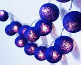 20 Ball Dark Blue 3m String Light Battery Box 5cm Cotton Ball  Christmas Birthday Boy Special Occasion Decoration