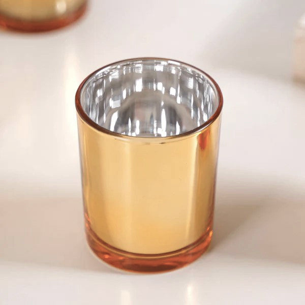 20 Pack Gold Votive Tealight Candle Holders Valentines Day Mercury  Wedding Decor Glass Candlestick Party Decorations Bridal Baby Shower Event