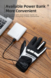 Bicycle Gloves: MTB Heated Gloves Large for Mountain Road Bike Breathable Winter Autumn Cycling Camping Running Outdoor Sport Rockbros