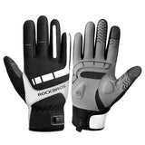 Bicycle Gloves: MTB Heated Gloves XLarge for Mountain Road Bike Breathable Winter Autumn Cycling Camping Running Outdoor Sport Rockbros