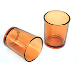 20 Pack Orange Glass Votive Tealight Candle Holders House Party Centerpiece Xmas Wedding Decor Glass Candlestick Party Decorations Bridal Baby Shower Event