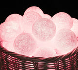 20 Ball Pastel Pink 3m String Light Battery Box 5cm Cotton Ball  Christmas Birthday Bbay Girl Special Occasion Decoration