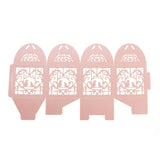 Garden Ornaments: Pink Dove Bird Heart Baby Birth naming Ceremony Bomboniere Favor Lolly Gift Card Box - 10 Pack